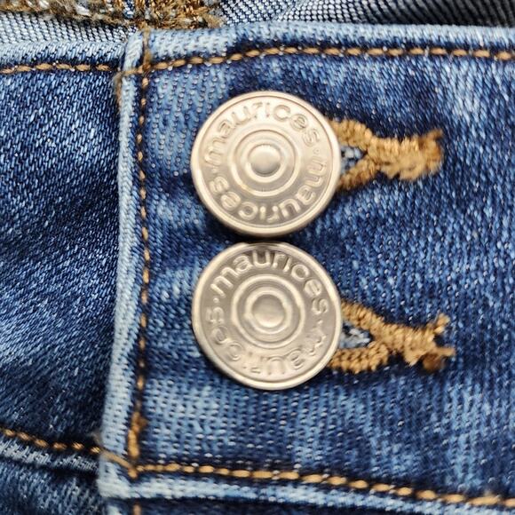 Maurices M Jeans Womens 14W Blue Mid Rise Slim Straight Ankle Original Fit - Picture 2 of 13